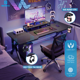 Bàn Làm Việc, Bàn Gaming Nội Thất 5C chữ K,U,Z nhiều phiên bản, mặt gỗ 1m2,1m thiết kế cá tính, chân sắt sơn tĩnh điện