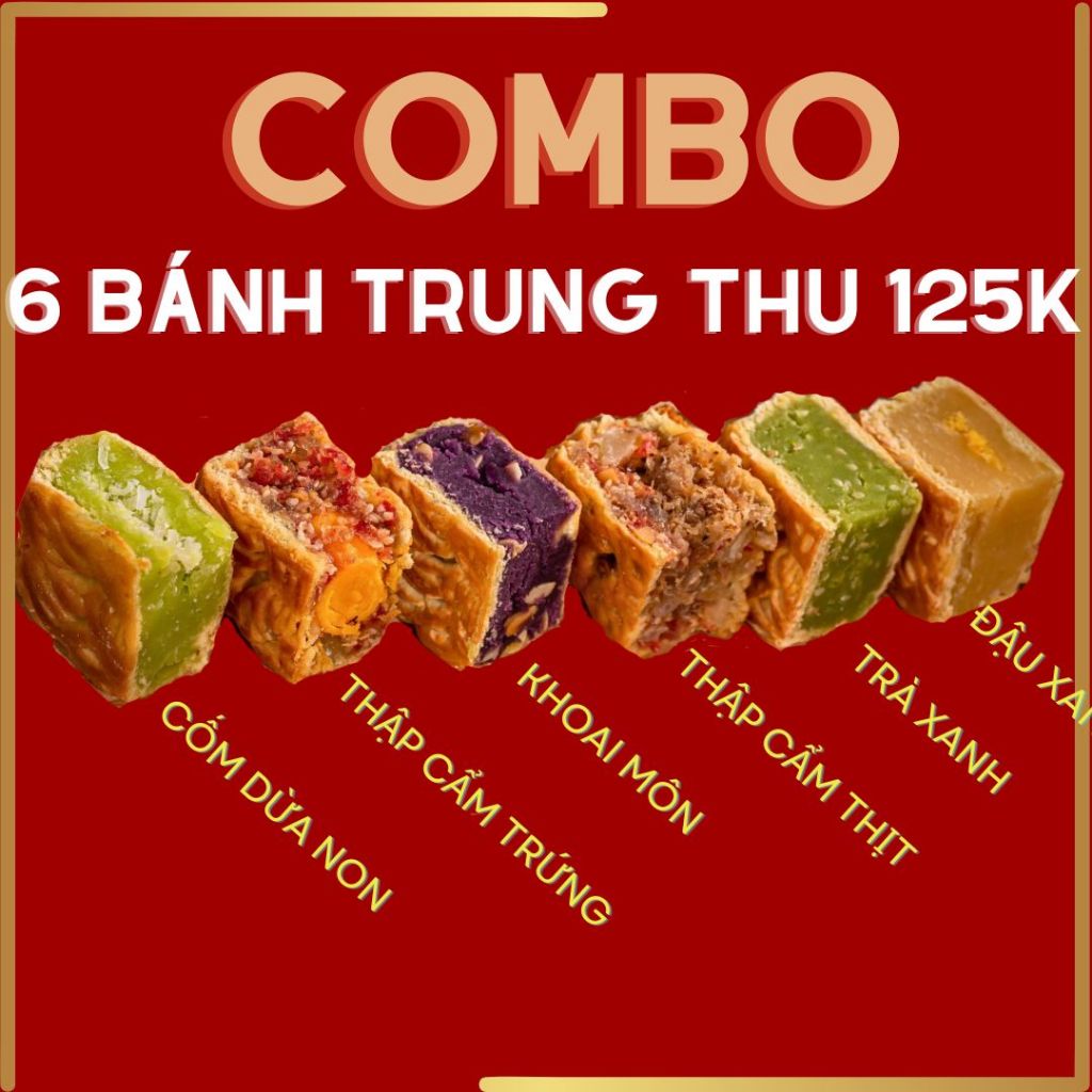 Combo 6 bánh trung thu Lâm Thuỷ 6 vị