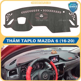 [Mazda 6 đời 2015 đến 2020] Thảm taplo ô tô da cacbon,da vân gỗ,và tuyết nhung 3 lớp dày 1cm chống nắng cao cấp
