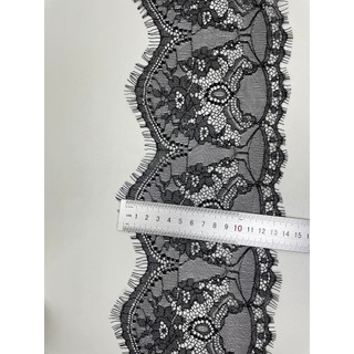 3m viền ren mi lưới thêu hoa - khổ rộng 14 cm