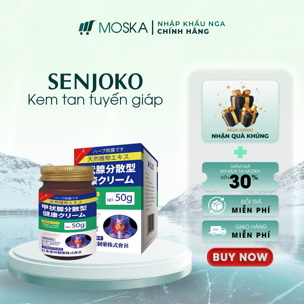 Kem Tan Rã Tuyến Giáp SENJOKO NHẬT BẢN 50GR, Kem Bôi Tuyến Giáp, Tan U Tuyến Giáp, Cường Giáp, BASEDOW, Phì Đại T.Giáp