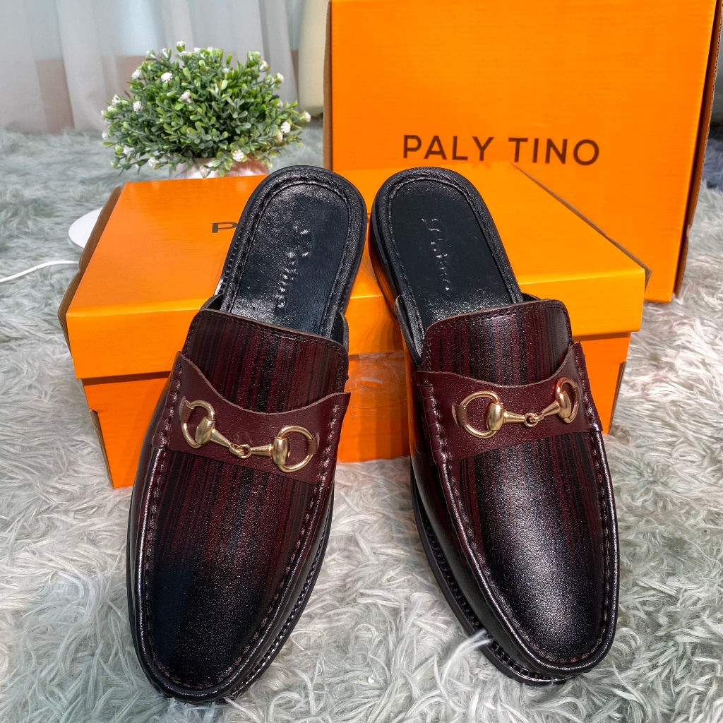 [LUXURY]  Giày Sục Nam da bò cao cấp siêu đẹp thời thượng đế cao phíp cao cấp 3cm, Giày Hở gót nam- Mã G107