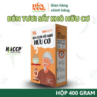 Bún khô hữu cơ Hoa Nắng ăn dặm cho bé bún gạo ăn kiêng healthy eatclean tiểu đường thực dưỡng hộp 400gr