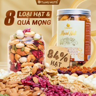 Hạt dinh dưỡng mix 8 loại TANU NUTS hũ 350g/500g, hạt ngũ cốc dinh dưỡng cho bà bầu, ăn kiêng, giảm cân