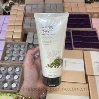 Sữa rửa mặt Herb Day 365 Master Blending Foaming Cleanser The Face Shop (170ml) (Đậu Xanh + Ngải Cứu)