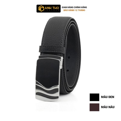 Thắt lưng da bò Ý MIB35-07T | Khoá gài | Anh Tho Leather