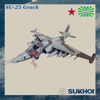 Mô hình giấy máy bay cường kích phản ứng nhanh Sukhoi Su-25 Grach