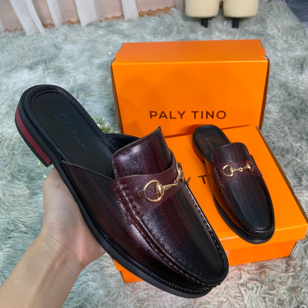 [LUXURY]  Giày Sục Nam da bò cao cấp siêu đẹp thời thượng đế cao phíp cao cấp 3cm, Giày Hở gót nam- Mã G107 | BigBuy360 - bigbuy360.vn