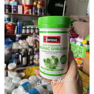 Tảo xoắn hữu cơ hàm lượng cao Swisse High Strength Organic Spirulina 1000mg - hộp 200 viên