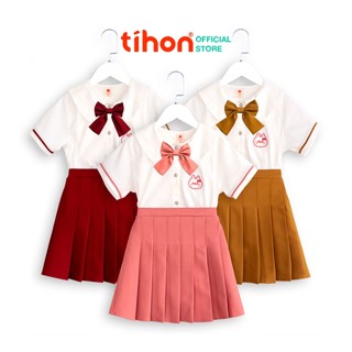 Bộ đồng phục cho bé gái TIHON cao cấp chất liệu thoáng mát thiết kế siêu xinh SET0750450