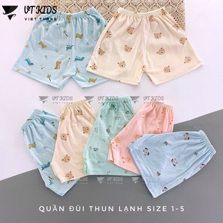 Set 5-10 cái quần đùi chục thun lạnh siêu mềm mát cho bé mẫu hoạ tiết