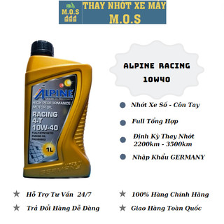 Nhớt alpine racing 4t 10w40 dành cho xe số + côn tay