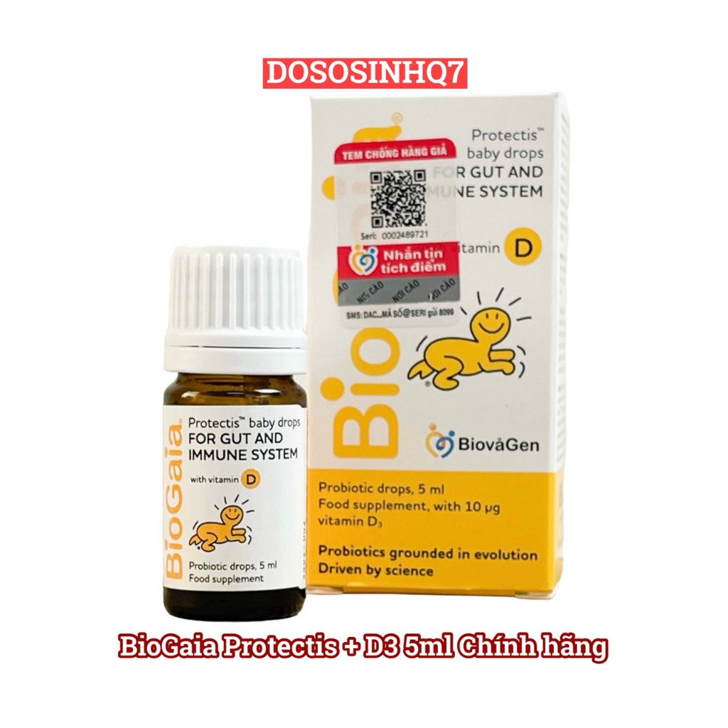 Men vi sinh BioGaia ProTectis Drops Vitamin D3 dung tích 5ml - Nhập Khẩu Chính hãng