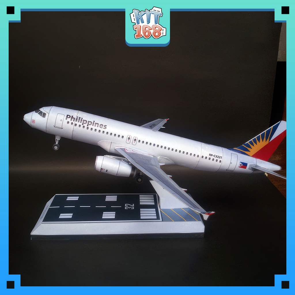 Mô hình giấy Máy bay Airbus A320 Philippine Airlines
