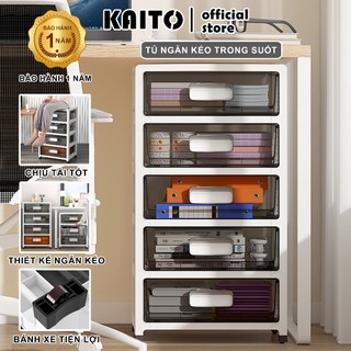 Tủ Nhựa Để Đồ KAITO, Tủ nhựa trong suốt 4 5 6 tầng có ngăn kéo Đa Năng