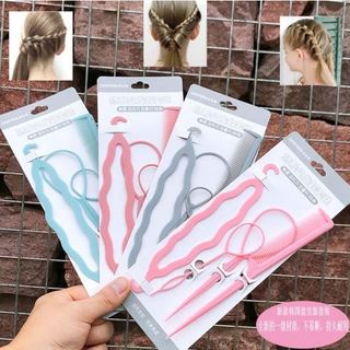 Set 4 Dụng Cụ Tạo Kiểu Tóc Tết Tóc Đuôi Ngựa / Đuôi Cá / Đuôi Tôm Cho Bạn Gái