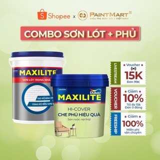 Combo sơn lót và sơn phủ maxilite sơn sửa lại nhà mk14 + me4 lon 5 lít