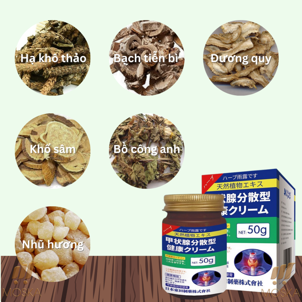 Kem Tan Rã Tuyến Giáp SENJOKO NHẬT BẢN 50GR, Kem Bôi Tuyến Giáp, Tan U Tuyến Giáp, Cường Giáp, BASEDOW, Phì Đại T.Giáp