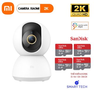 Camera Xiaomi Mijia 2K và Camera Tris SMART TECH VN - Camera Giám Sát Quay 360 Độ 2K/3K/1080P Dễ Dàng Lắp Đặt