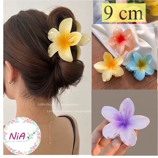 Kẹp tóc càng cua hoa sứ size lớn 9cm nhiều màu sắc đi biển màu kẹo ngọt dễ thương cho bạn gái PK183