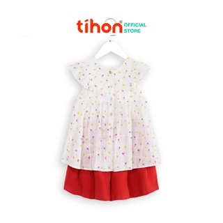 Bộ quần áo cho bé gái TIHON cao cấp chất liệu thoáng mát thiết kế cực xinh SET0750371