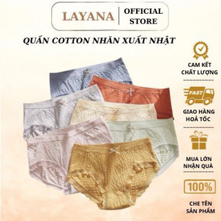 Quần lót nữ cotton nhăn LAYANA vải mềm ôm bụng nâng mông, quần chíp thông hơi co giãn kháng khuẩn_LAYANA STORE
