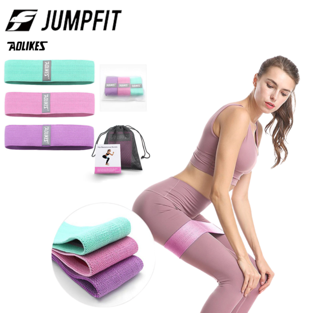 Dây kháng lực tập mông AOLIKES tập chân, dây mini band tập đùi, yoga, gym cho nữ tại nhà