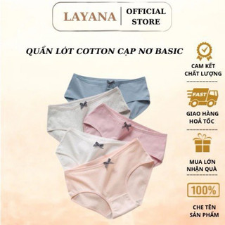 Quần Lót Nữ Cotton Basic Cạp Nơ Kẻ Cảo LAYANA - kèm ảnh thật video_LAYANA STORE