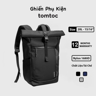 Balo tomtoc usa rolltop backpack 20l for macbook/laptop 13-16inch