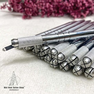 Cán Điêu Khắc Lông Mày Cầm Tay Inox Đầu Nhọn