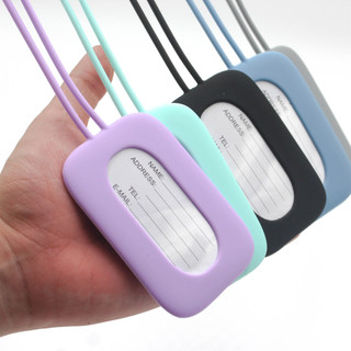Thẻ Hành Lý Có Dây Đeo Bằng Silicon Mềm Nhỏ Gọn Chống Thất Lạc