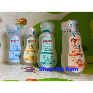 Sữa tắm cho bé, sữa tắm gội pigeon 700ml 2 trong 1 mẫu mới cho bé