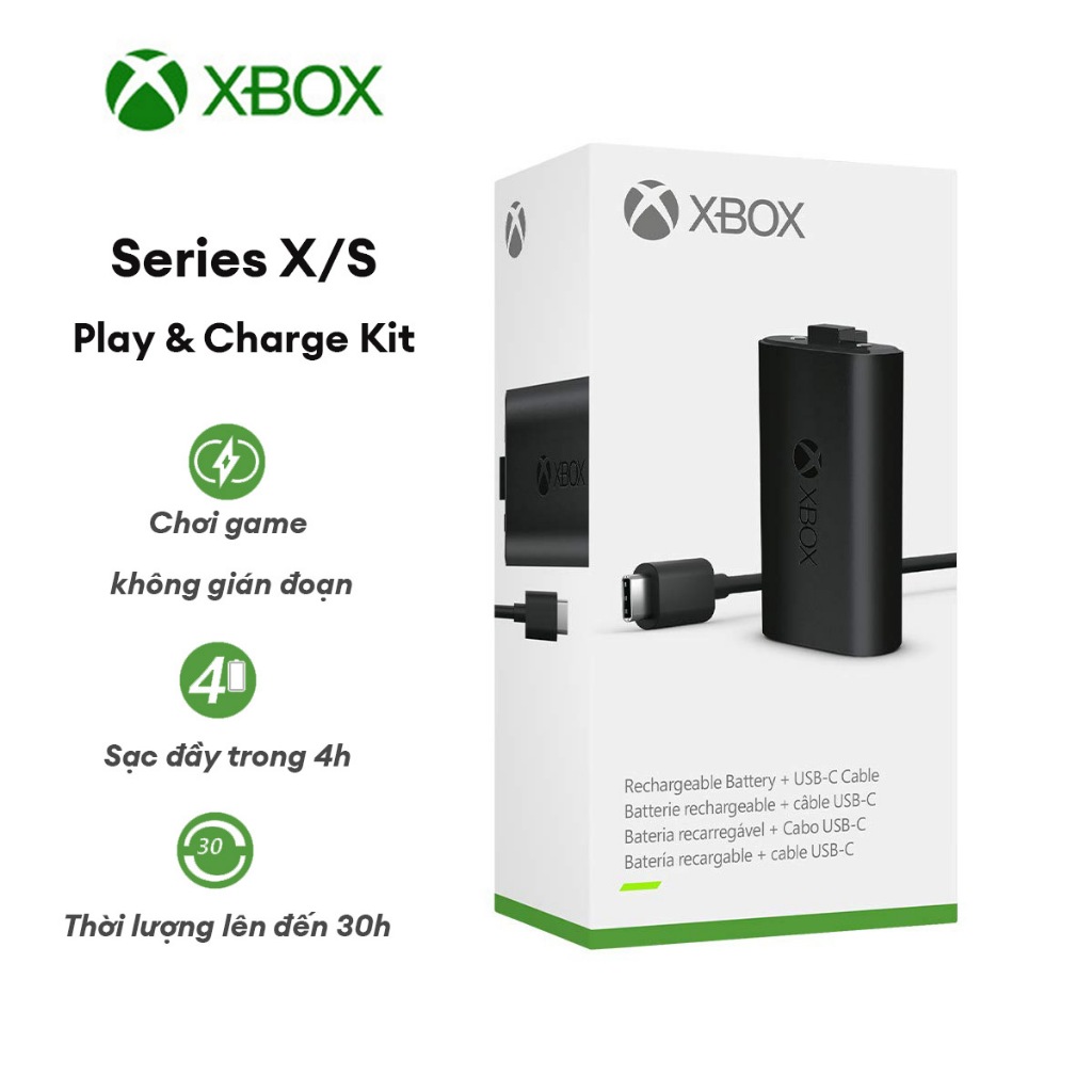 Pin sạc cho Tay Cầm Xbox Series X/S - Microsoft Xbox Series X/S Play & Charge Kit