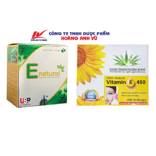 VITAMIN E NATURAL USP & VITAMIN E 400 - HỘP 100 VIÊN