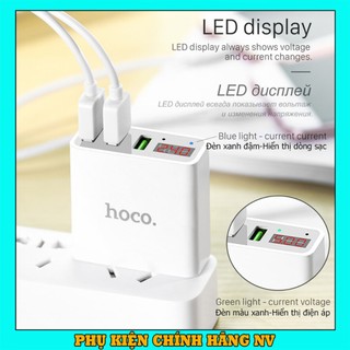 Cốc Sạc Nhanh Hoco C15 Hiển Thị LCD Chuẩn QC - Hàng Chính Hãng