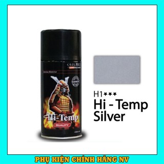 Sơn Samurai màu bạc H1 chính hãng, sơn xịt pô xe máy chịu nhiệt, chống nứt nẻ, kháng xăng