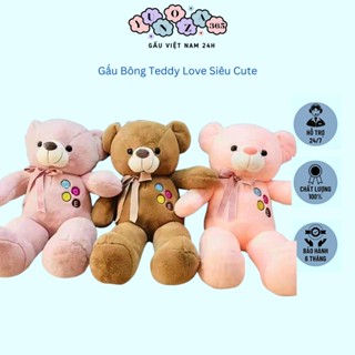 Gấu Bông Teddy Love Cute Hạt Me Chất Liệu Vải Mịn Cao Cấp Siêu Hot 2024