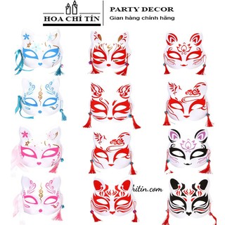 (Mask fox_cosplay) Mặt nạ hoá trang mèo vẽ Mặt Nạ Mèo Thần Tài Mặt Nạ Cáo