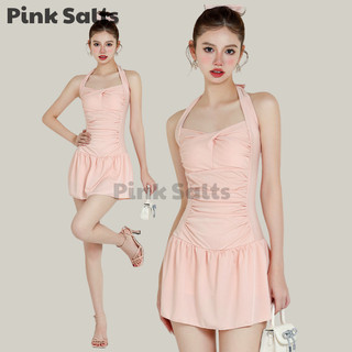 Bikini liền thân bèo nhún che khuyết điểm siêu tốt, đồ bơi cổ yếm siêu đáng yêu phong cách Hàn Quốc - B017 - PinkSalt