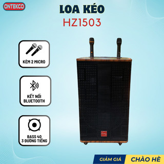 Loa kéo karaoke hozing 1503 bass 40 - 3 đường tiếng công suất 850w kèm 2 micro chống hú, chính hãng, bảo hành 12 tháng