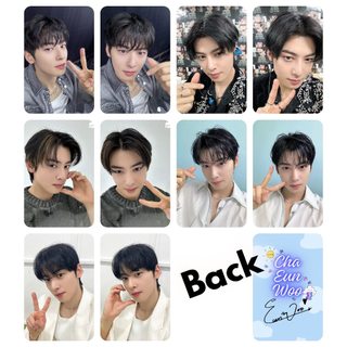 Set 10 card giấy bo góc in 2 mặt ảnh cha eun woo 2