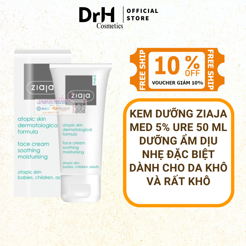Kem Dưỡng Ẩm Ziaja Med 5% Ure 50ml