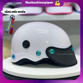 Nón bảo hiểm gắn ốc titan gr5, mũ bảo hiểm nửa đầu 7 ốc Titan phủ bóng nano nhiều màu chính hãng Long Thanh