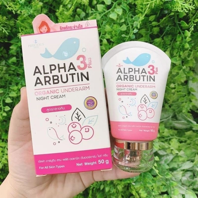 Kem dưỡng trắng giảm thâm nách Alpha Arbutin 3 plus Organic Underarm Night Cream Thái Lan 50gr