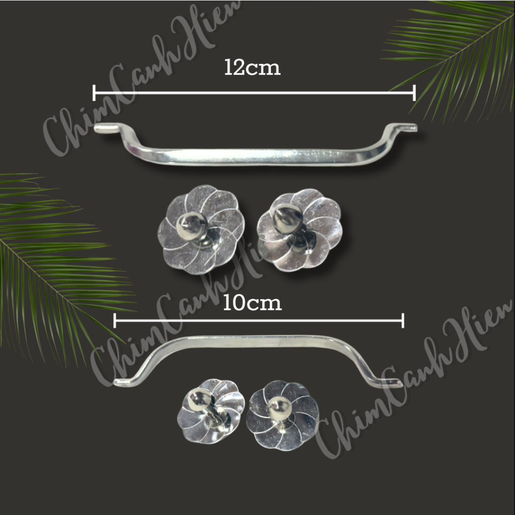 Tay Nắm Đáy Lồng Chim 2 Kích Cỡ Lồng Nhỏ, Lồng Lớn Chất Liệu Inox Kích Thước 10 - 12cm - Phụ Kiện Lồ