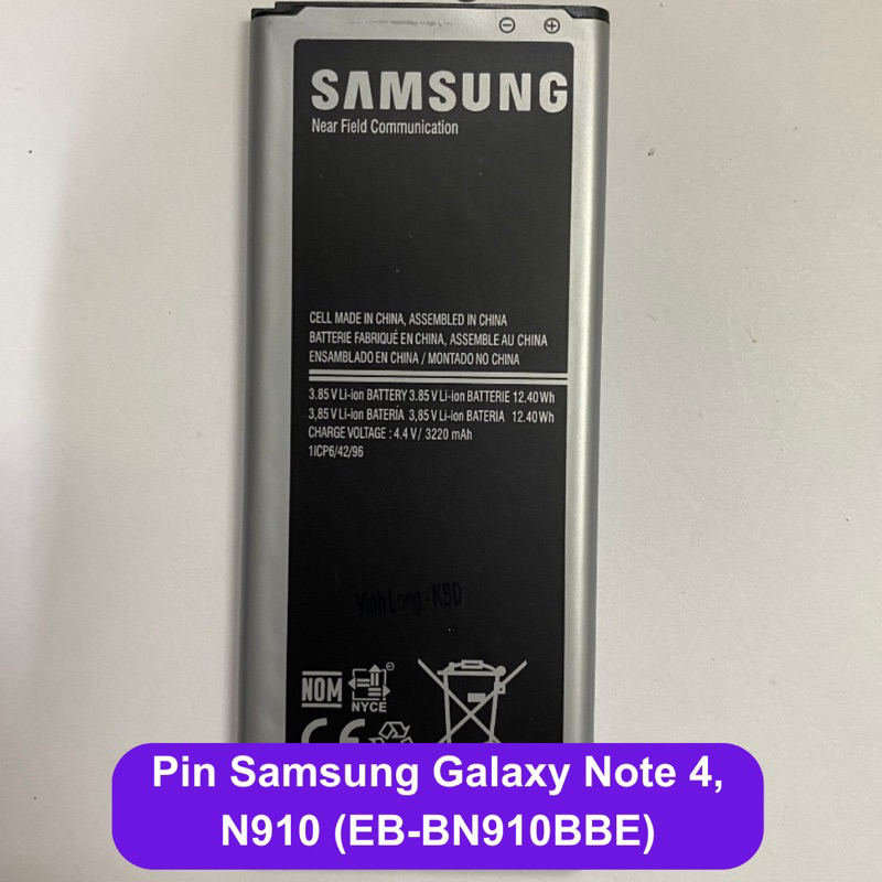 Pin samsung Galaxy Note 4 chính hãng N910