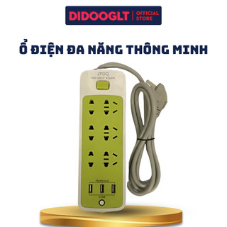 Ổ Điện Đa Năng Thông Minh Có Kèm Chân USB 9 Cổng cao cấp chịu được nhiệt độ cao, thiết kế đơn giản, chắc chắn (didooglt)