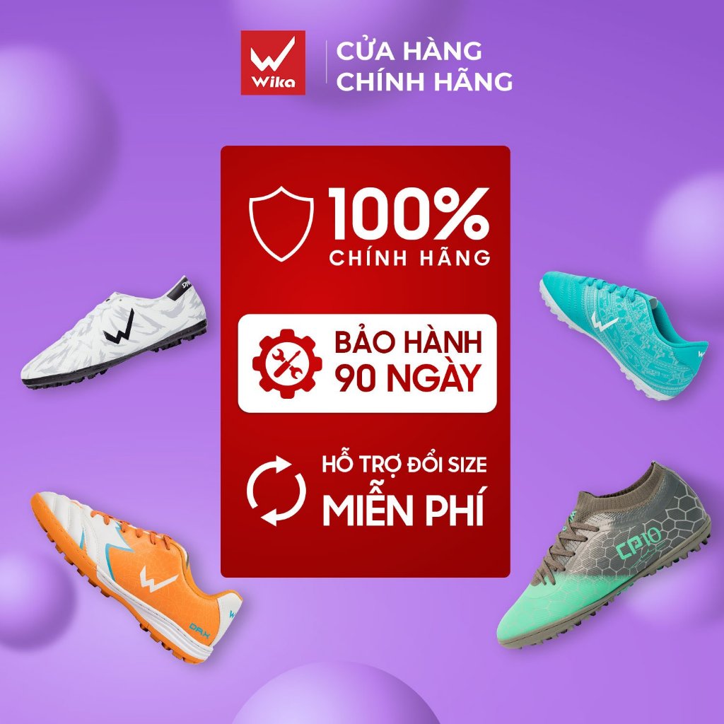 Giày Đá Bóng Nam Wika Fancy Chính Hãng, Giày Đá Banh Sân Cỏ Nhân Tạo