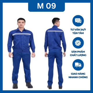 Bộ Quần Áo Bảo Hộ Lao Động Xanh Phản Quang - Chất Kaki Chống Nhăn, Thấm Hút Tốt Cho Công Nhân, Kỹ Sư  [M09] - Minh Anh