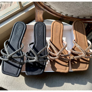 (Size40-44) Dép 3 quai đá 2 màu, đế TPR chống trơn